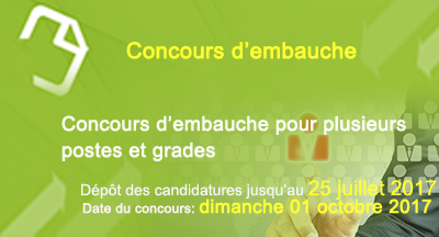 Concours d'embauche pour plusieurs postes et grades 